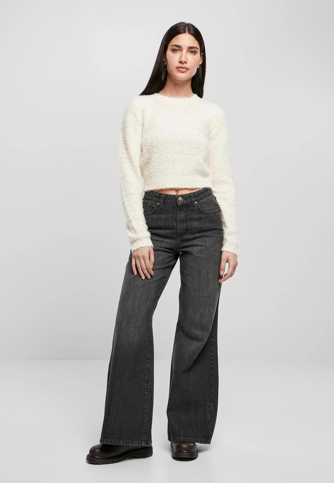 Urban Classics - Cropped Feather White Sand - Pullover - Image 2