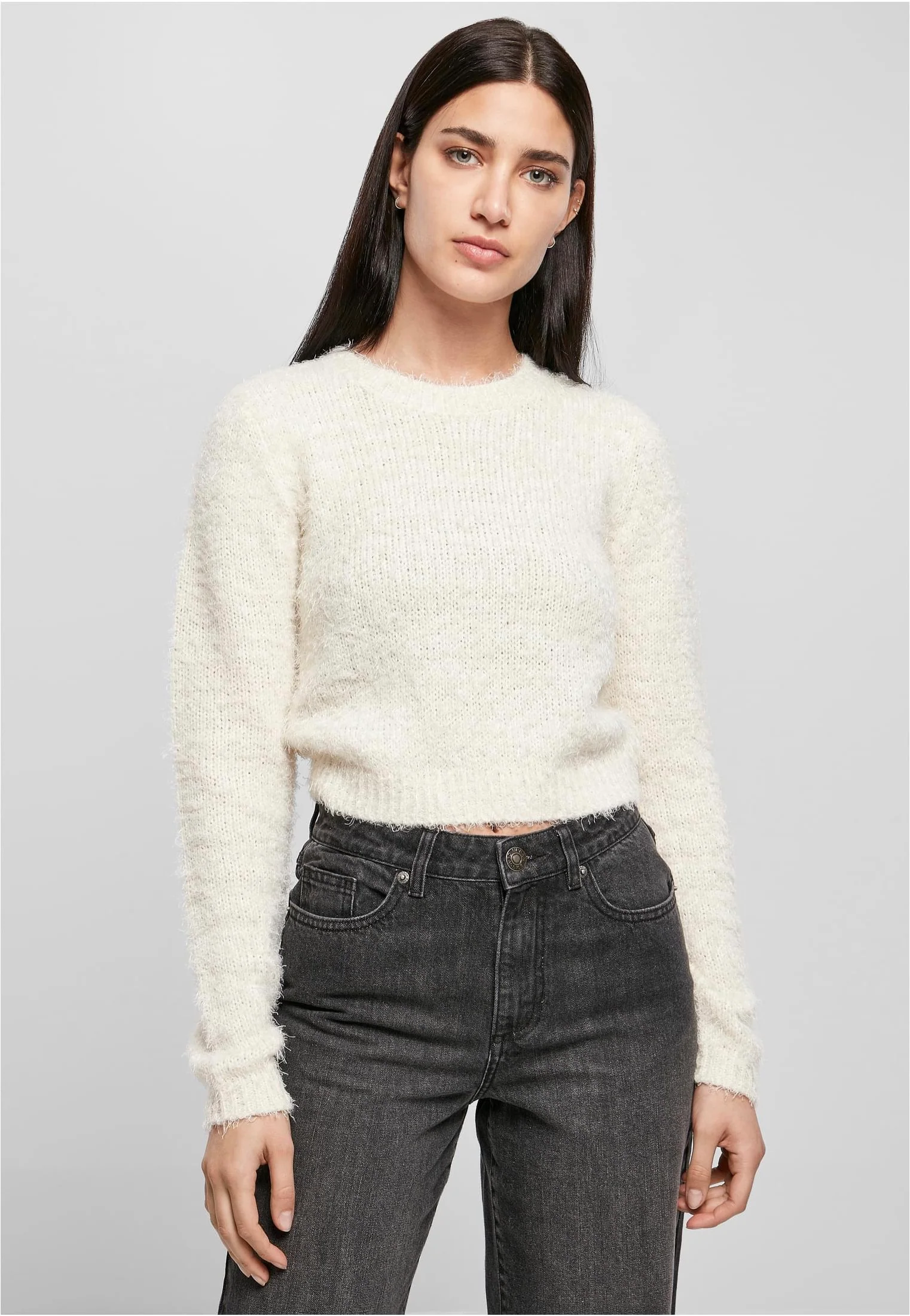 Urban Classics - Cropped Feather White Sand - Pullover - Image 4