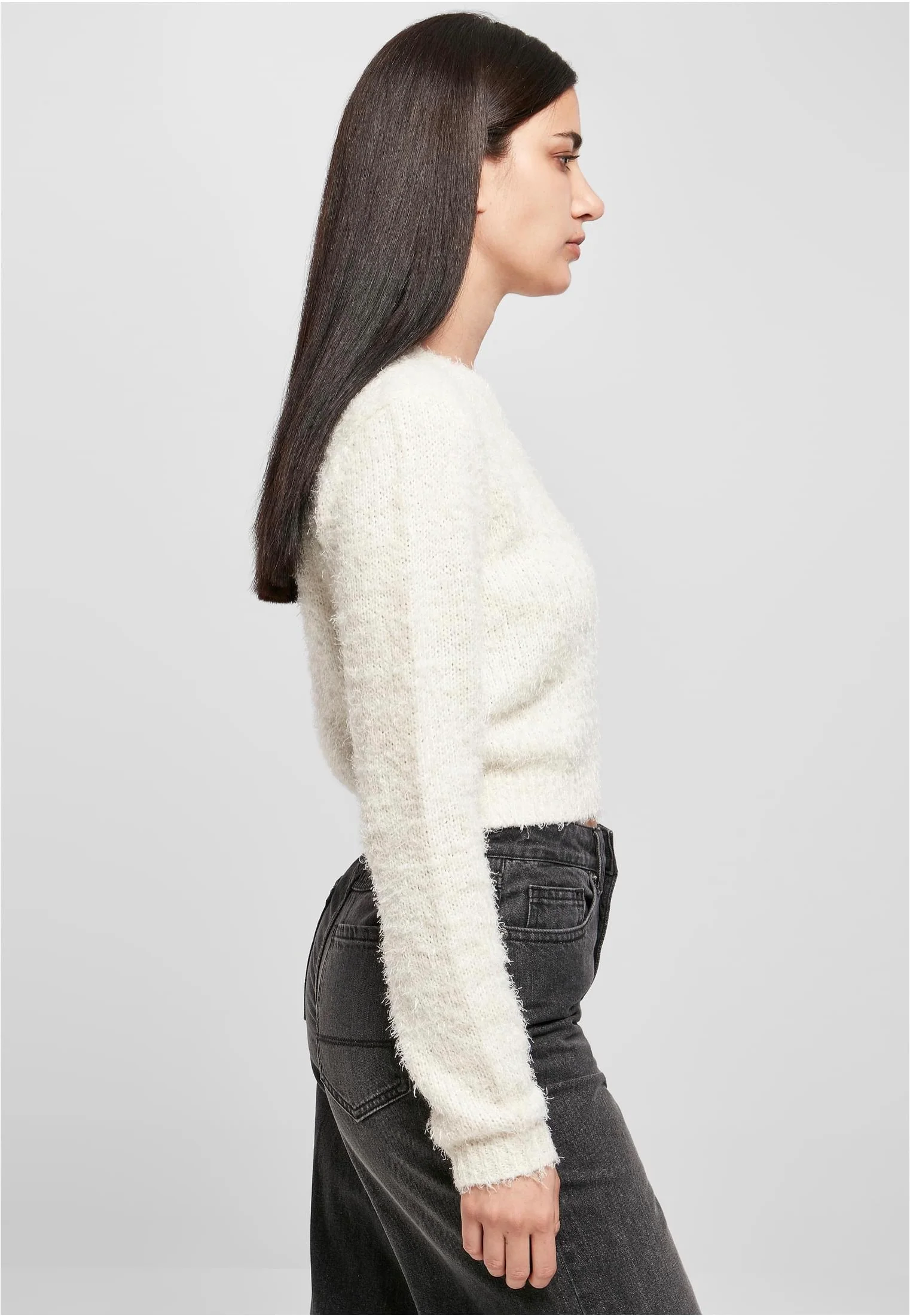 Urban Classics - Cropped Feather White Sand - Pullover - Image 5