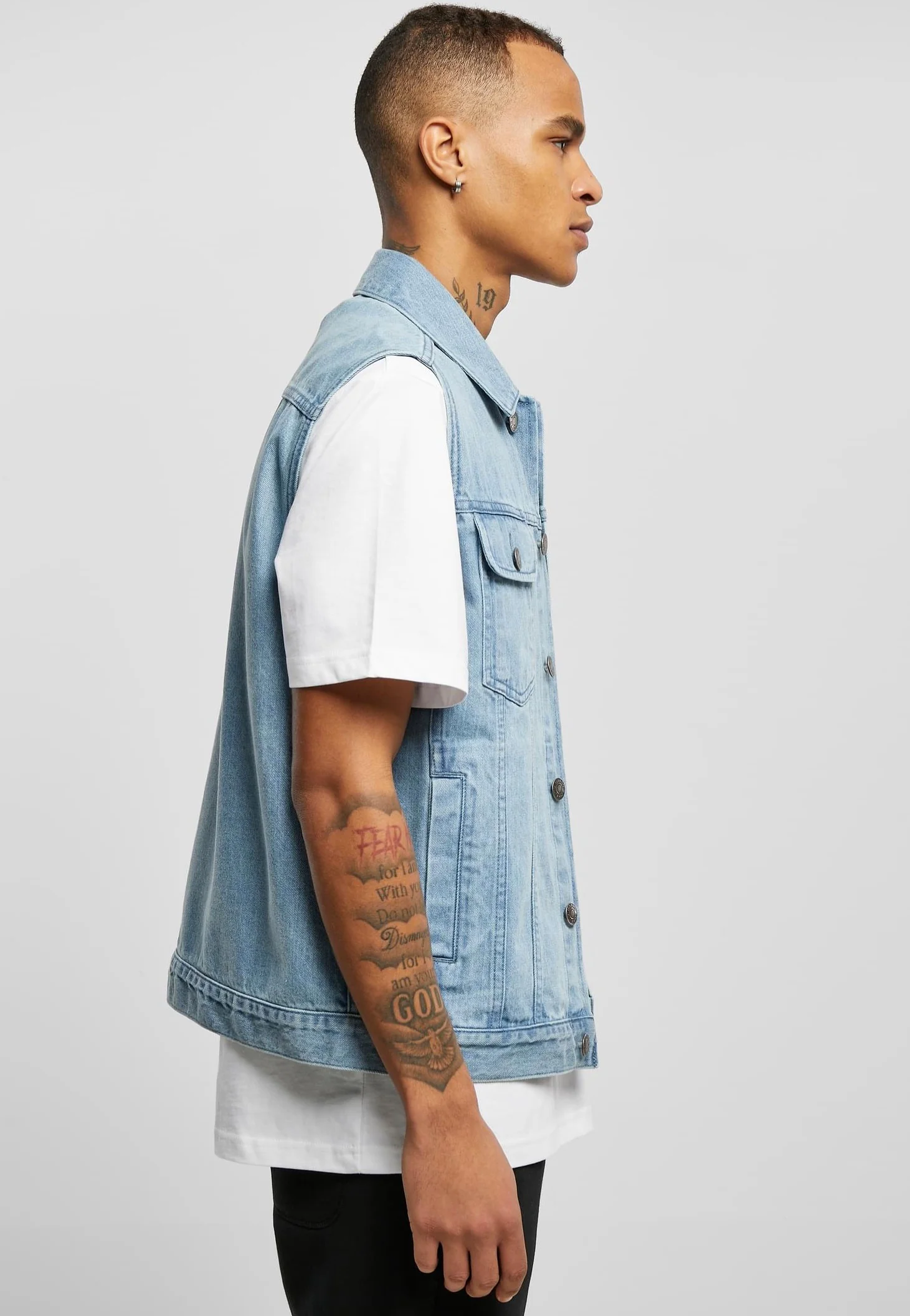 Urban Classics - Denim Lighter Washed - Jeans Vest - Image 3