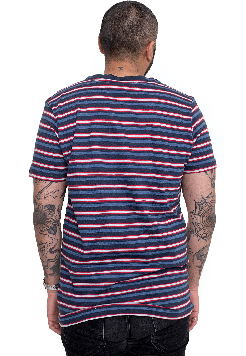 Urban Classics - Fast Stripe Pocket Darkblue/Cityred - T-Shirt - Image 3