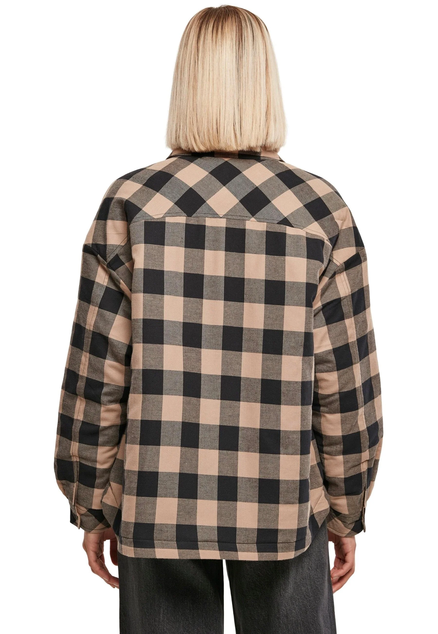 Urban Classics - Flanell Padded Black/Soft Taupe - Shirt - Image 5
