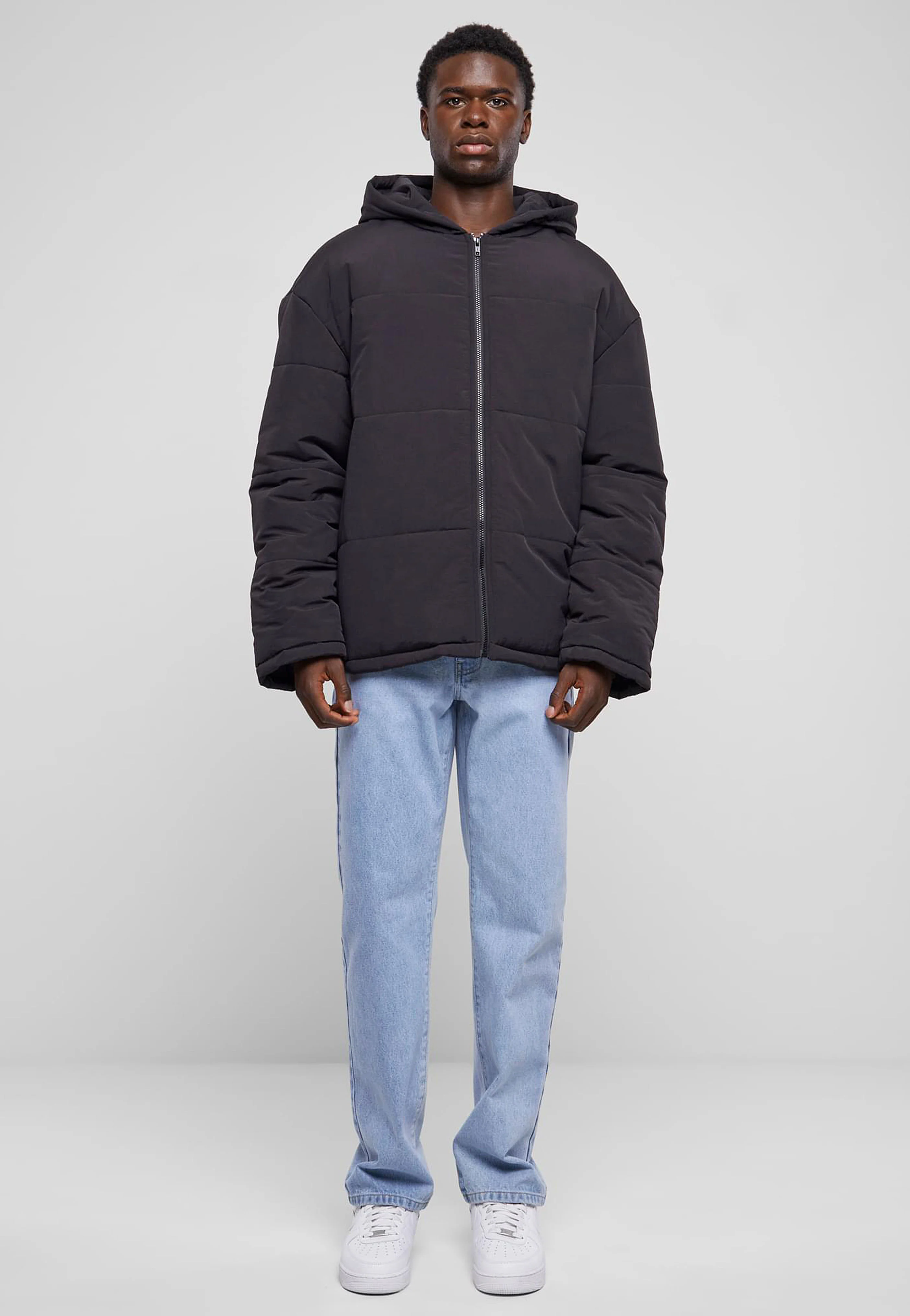 Urban Classics - Hooded Block Puffer Black - Jacket - Image 5