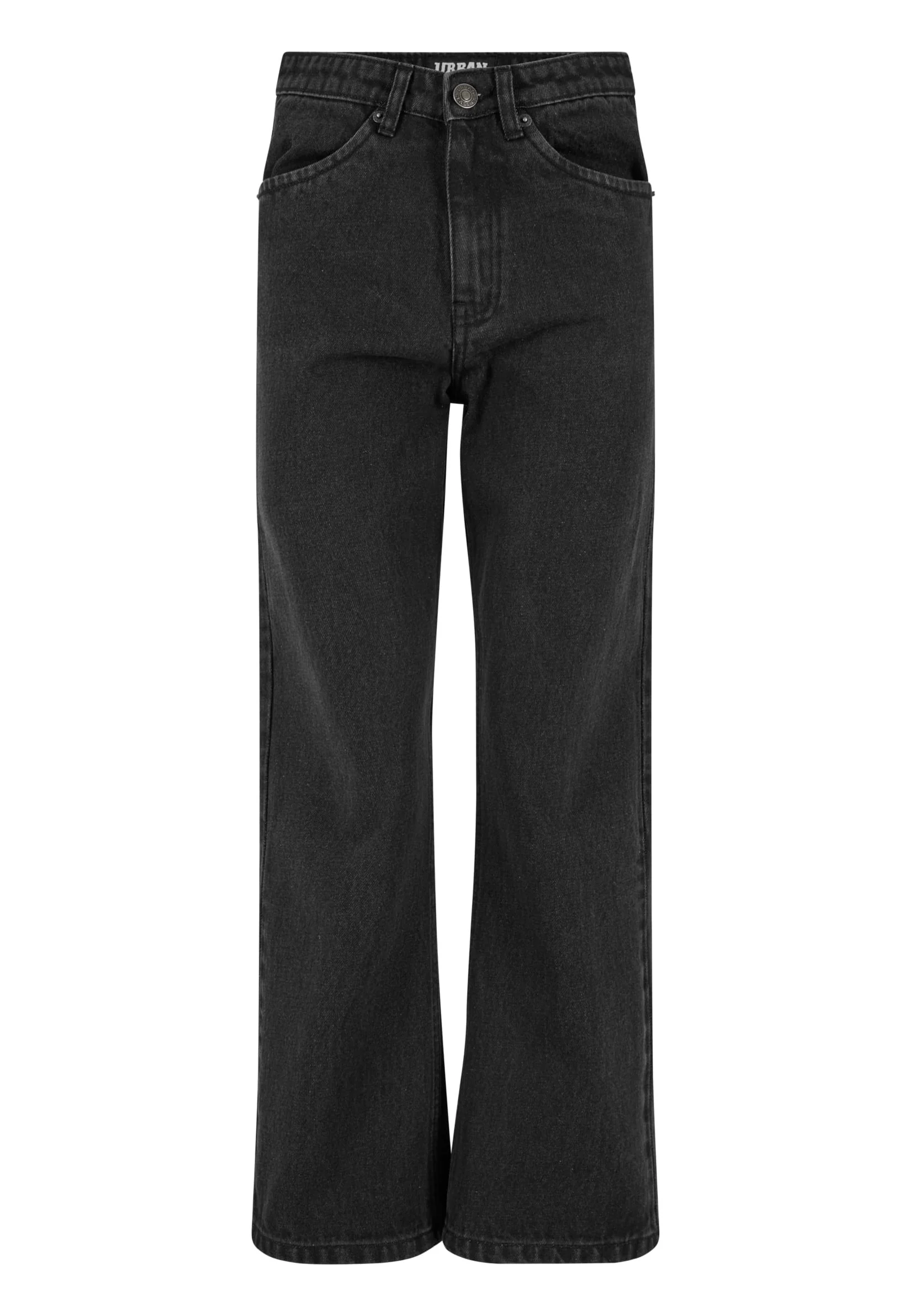 Urban Classics - Ladies Cropped Straight Leg Denim Black Washed - Jeans - Image 6