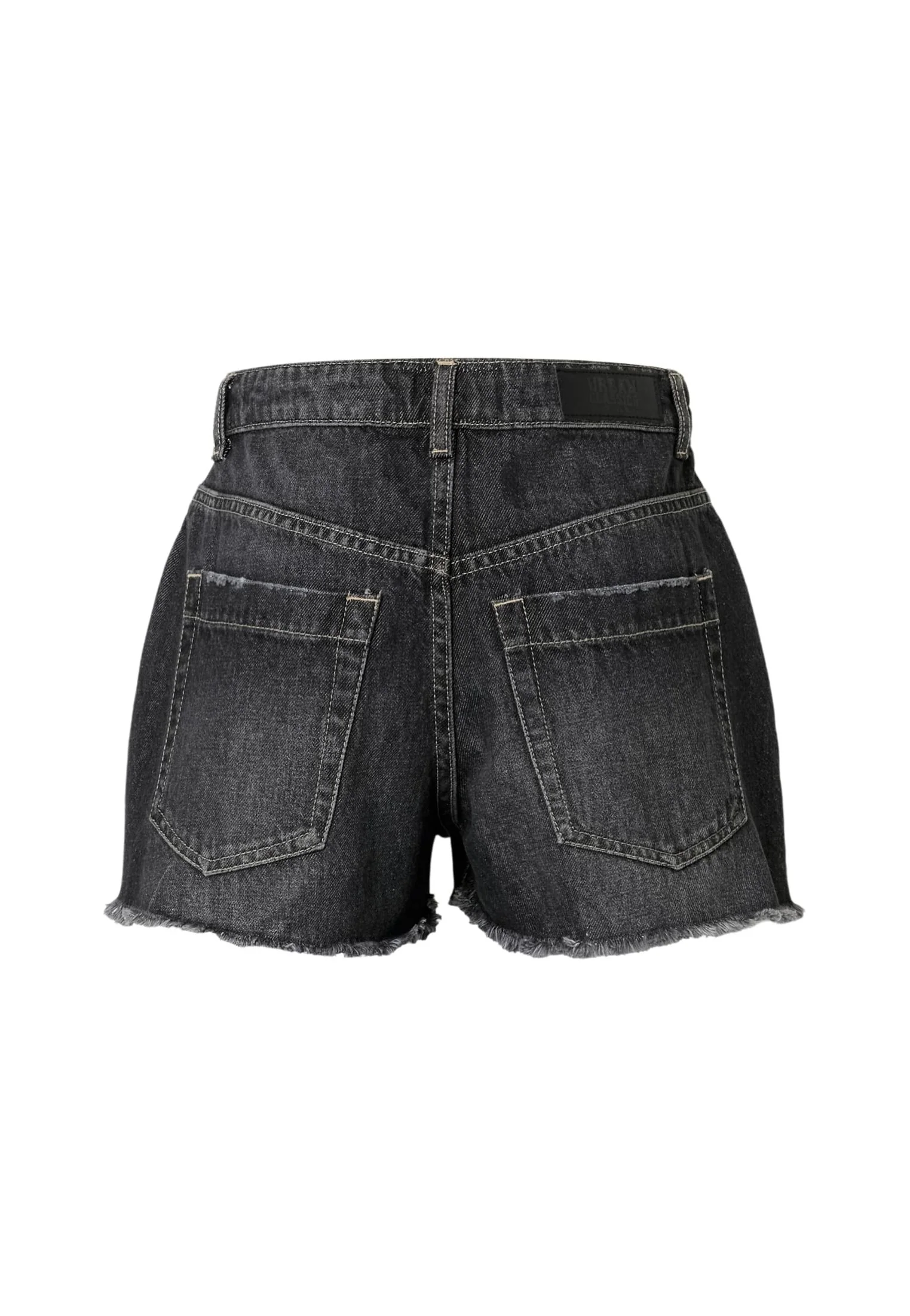 Urban Classics - Ladies Destroyed Denim Black Washed - Shorts - Image 4