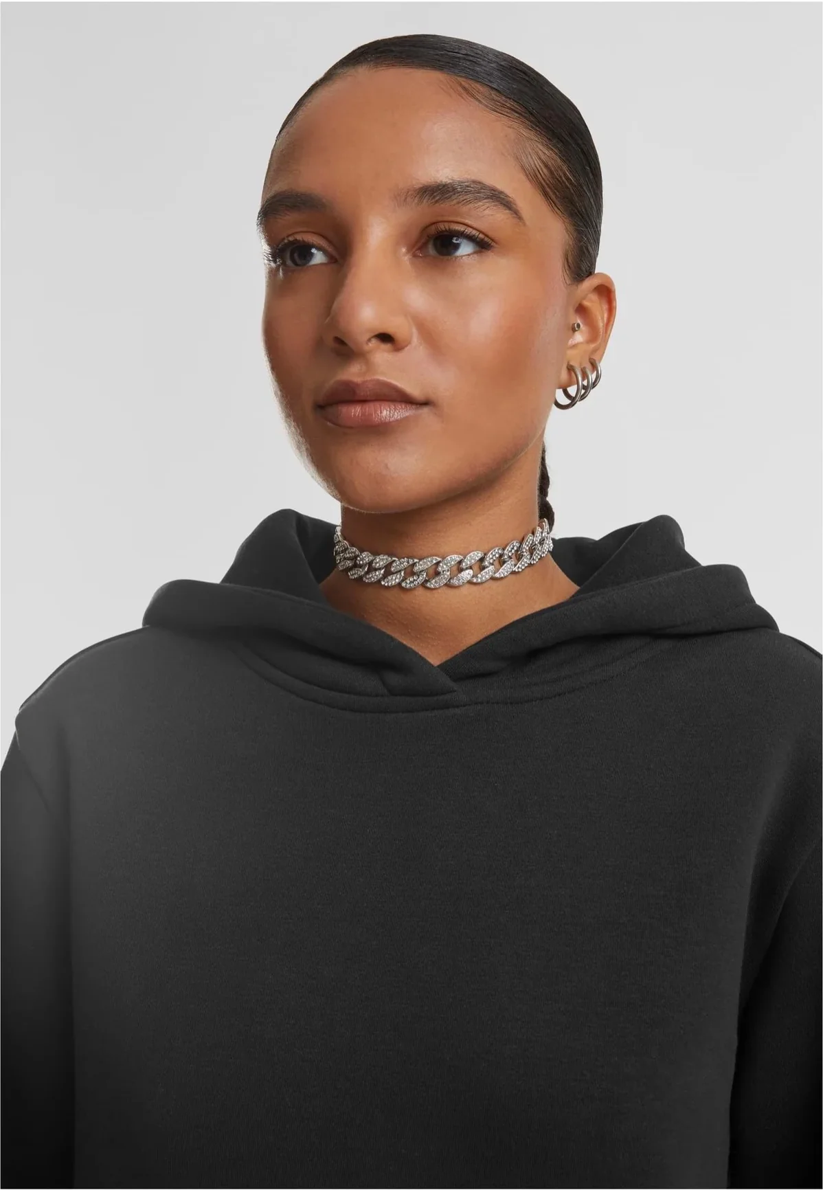 Urban Classics - Ladies Fluffy Black - Hoodie - Image 4