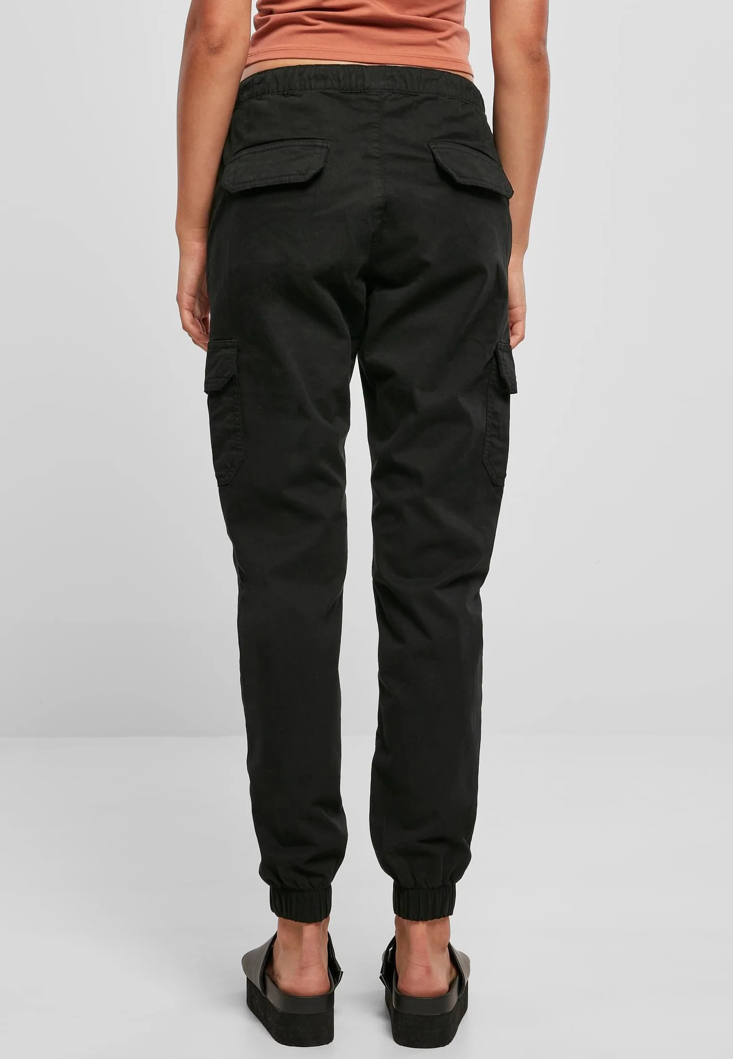 Urban Classics - Ladies High Waist Cargo Black - Pants - Image 5