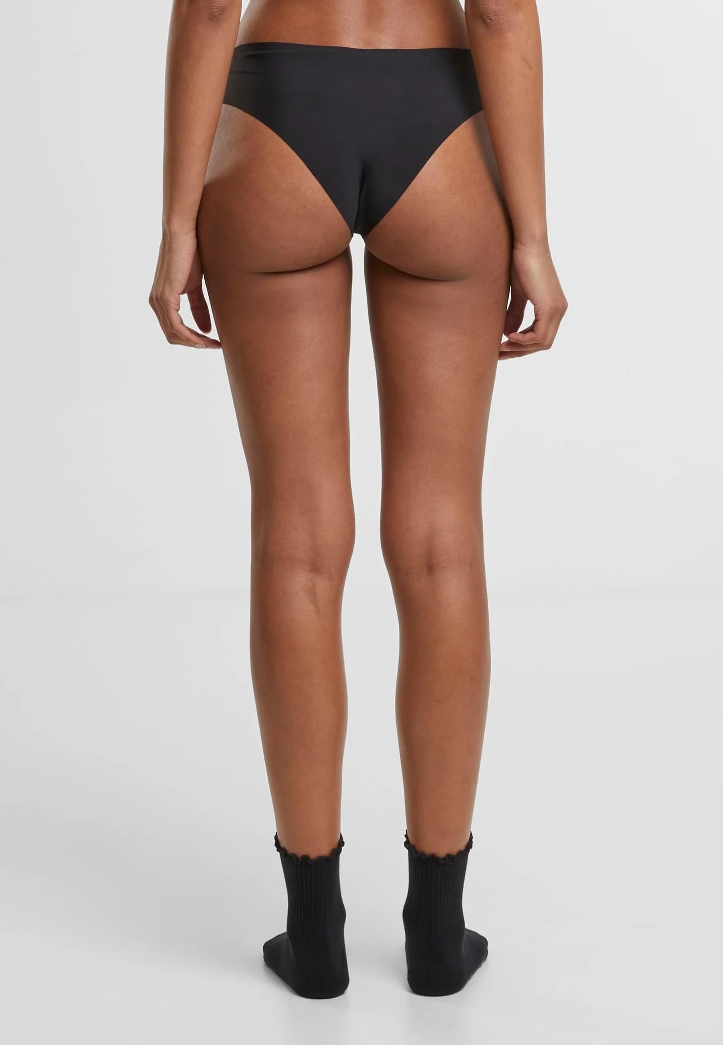 Ladies Lasercut Brazilian Pack Of 3 Black - Panties - Image 2