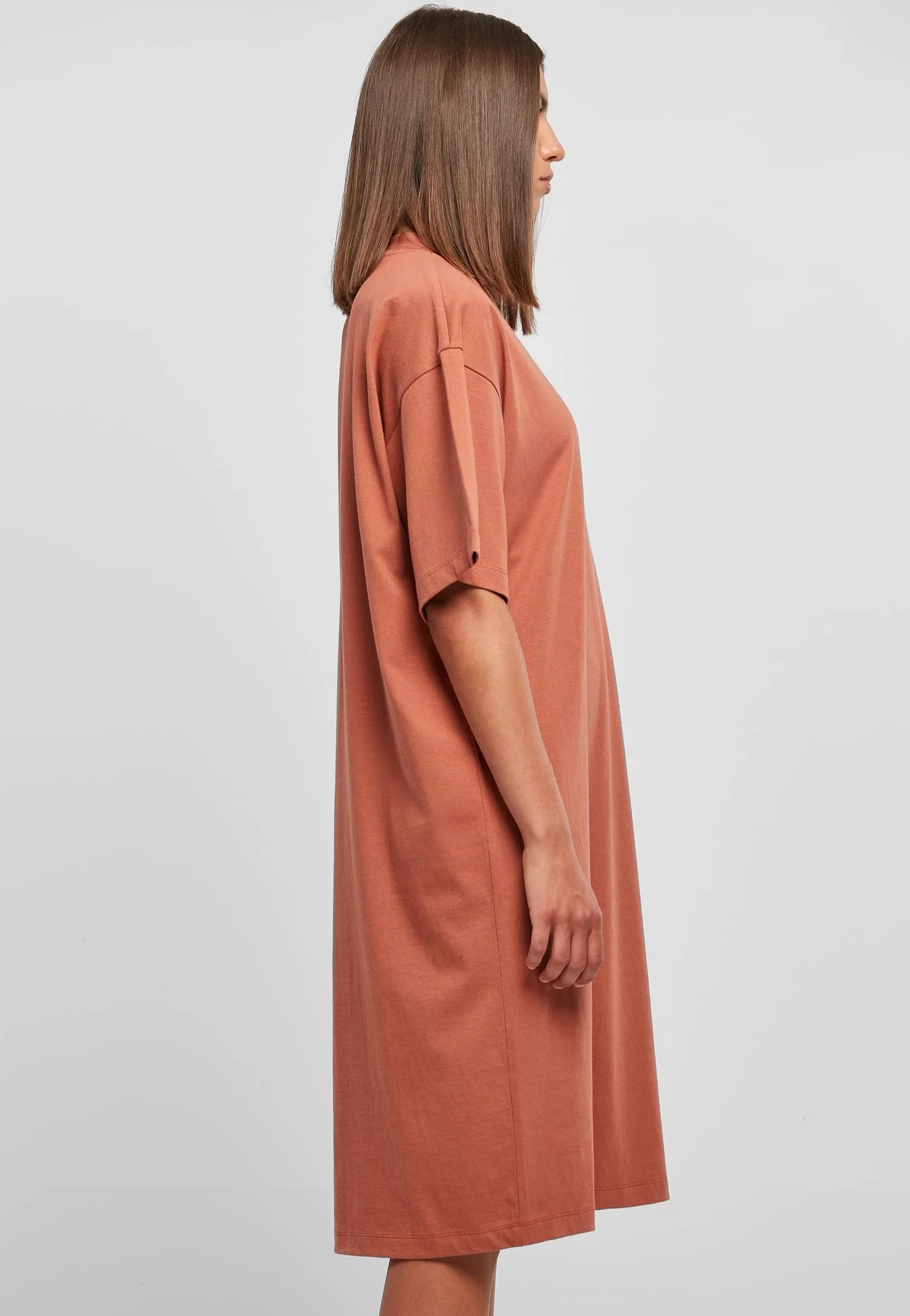 Urban Classics - Ladies Organic Long Oversized Terracotta - Dress - Image 3