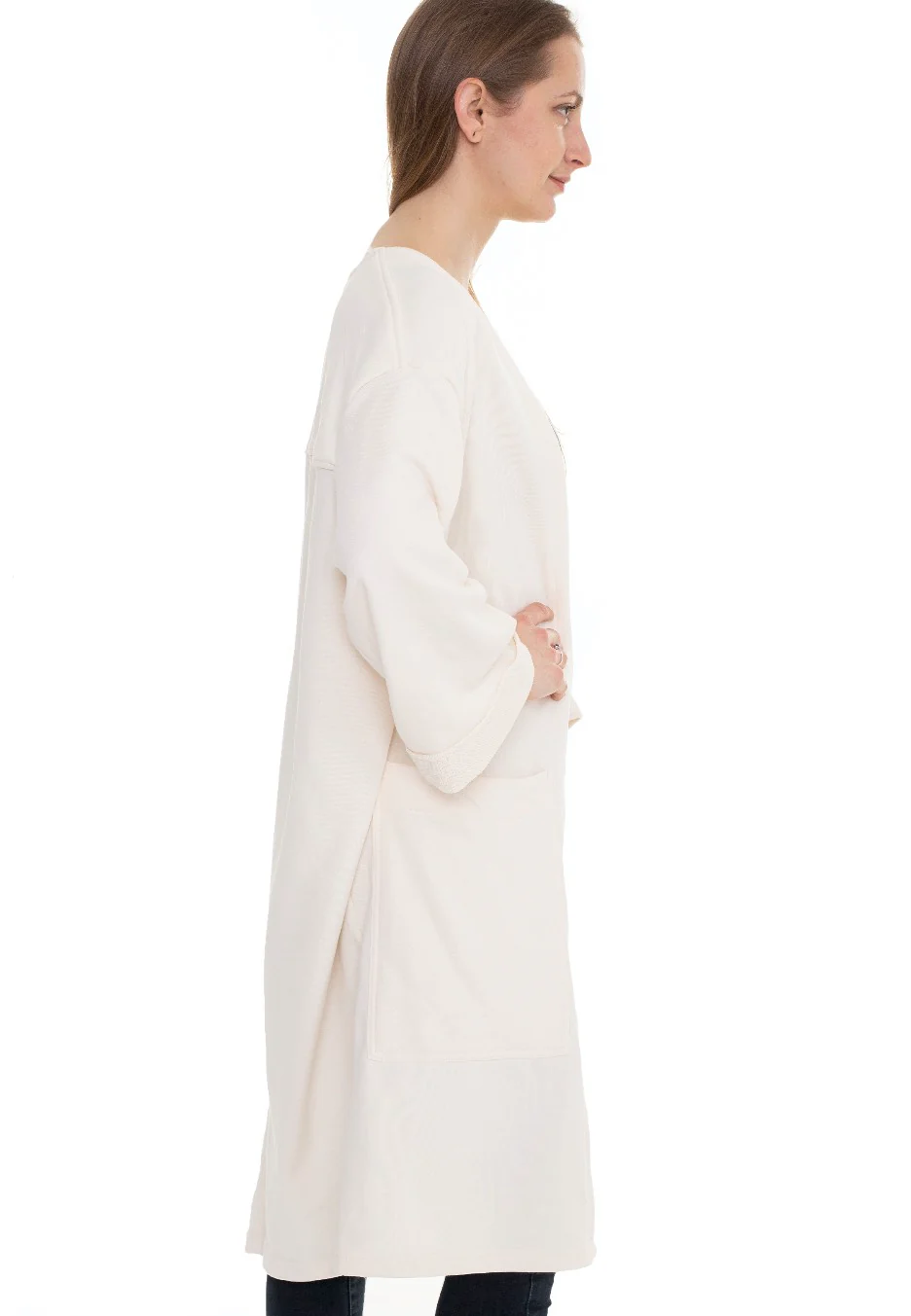 Urban Classics - Ladies Oversized Terry Whitesand - Cardigan - Image 2