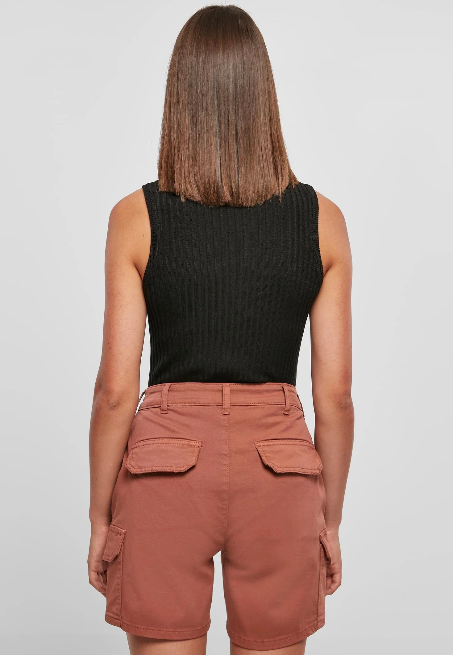 Urban Classics - Ladies Rib Knit Sleevless Black - Body - Image 4