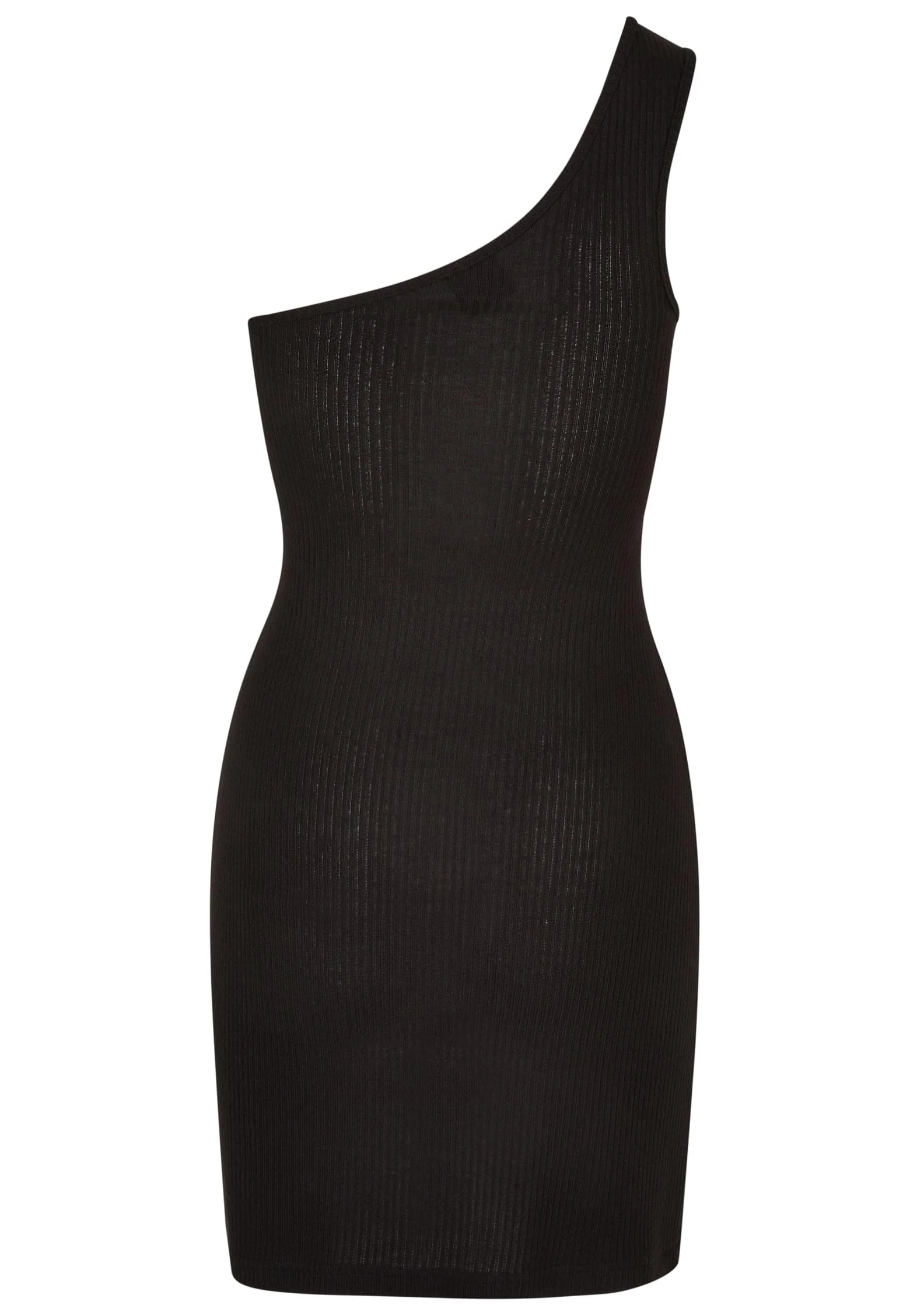 Urban Classics - Ladies Rib One Shoulder Black - Dress - Image 7