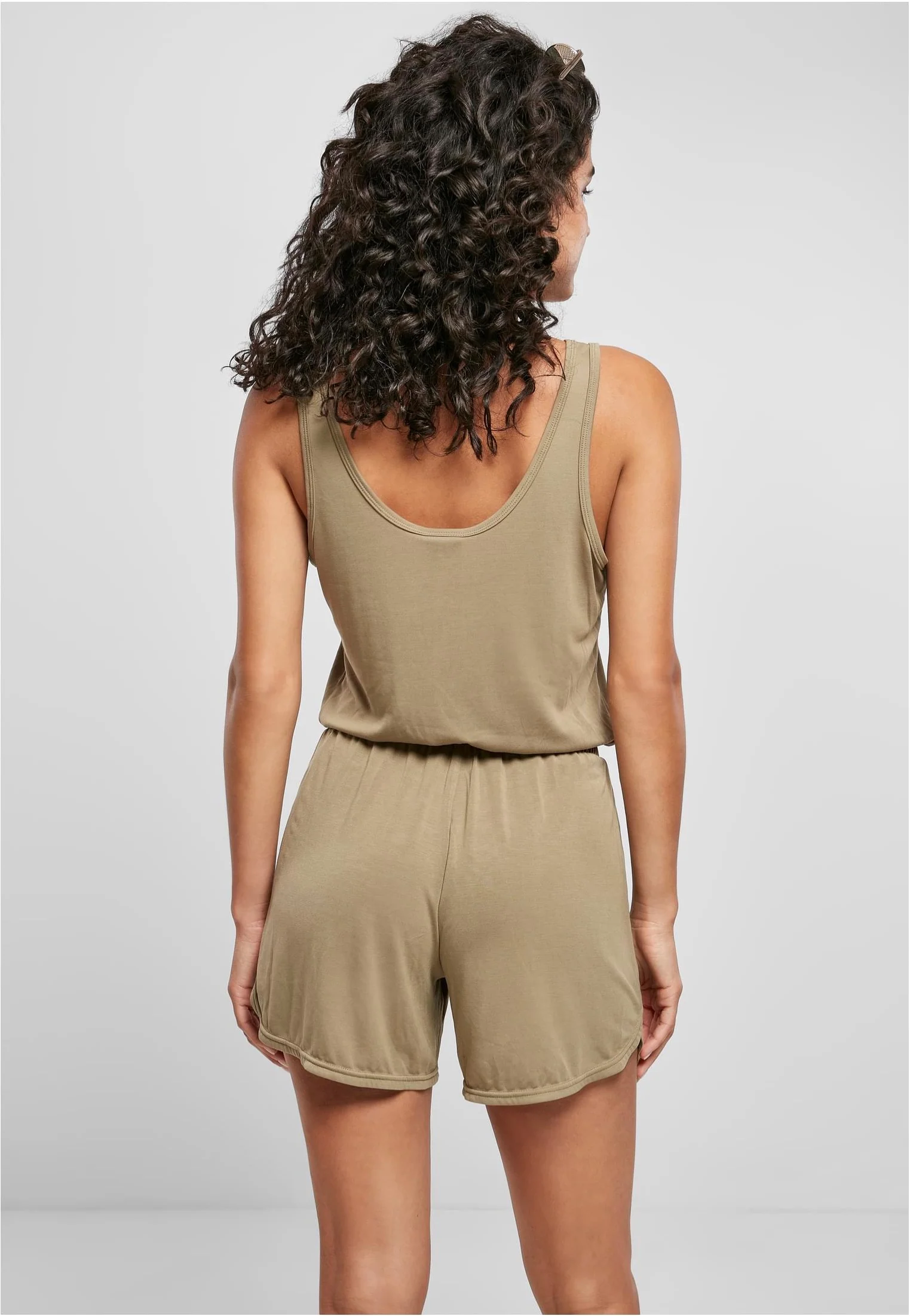 Urban Classics - Ladies Short Sleeveless Modal Khaki - Jumpsuit - Image 3
