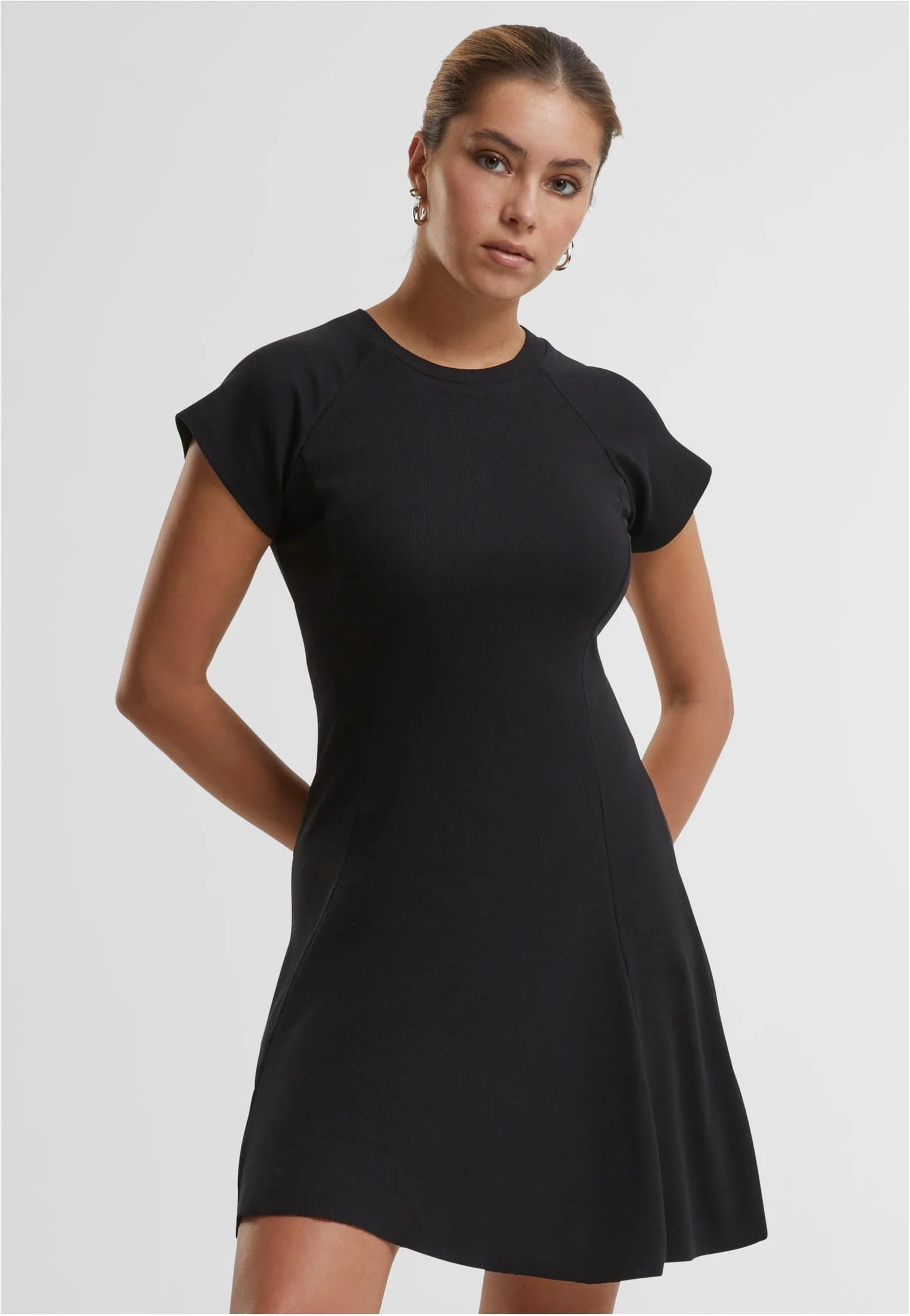 Urban Classics - Ladies Skater Rib Black - Dress - Image 2