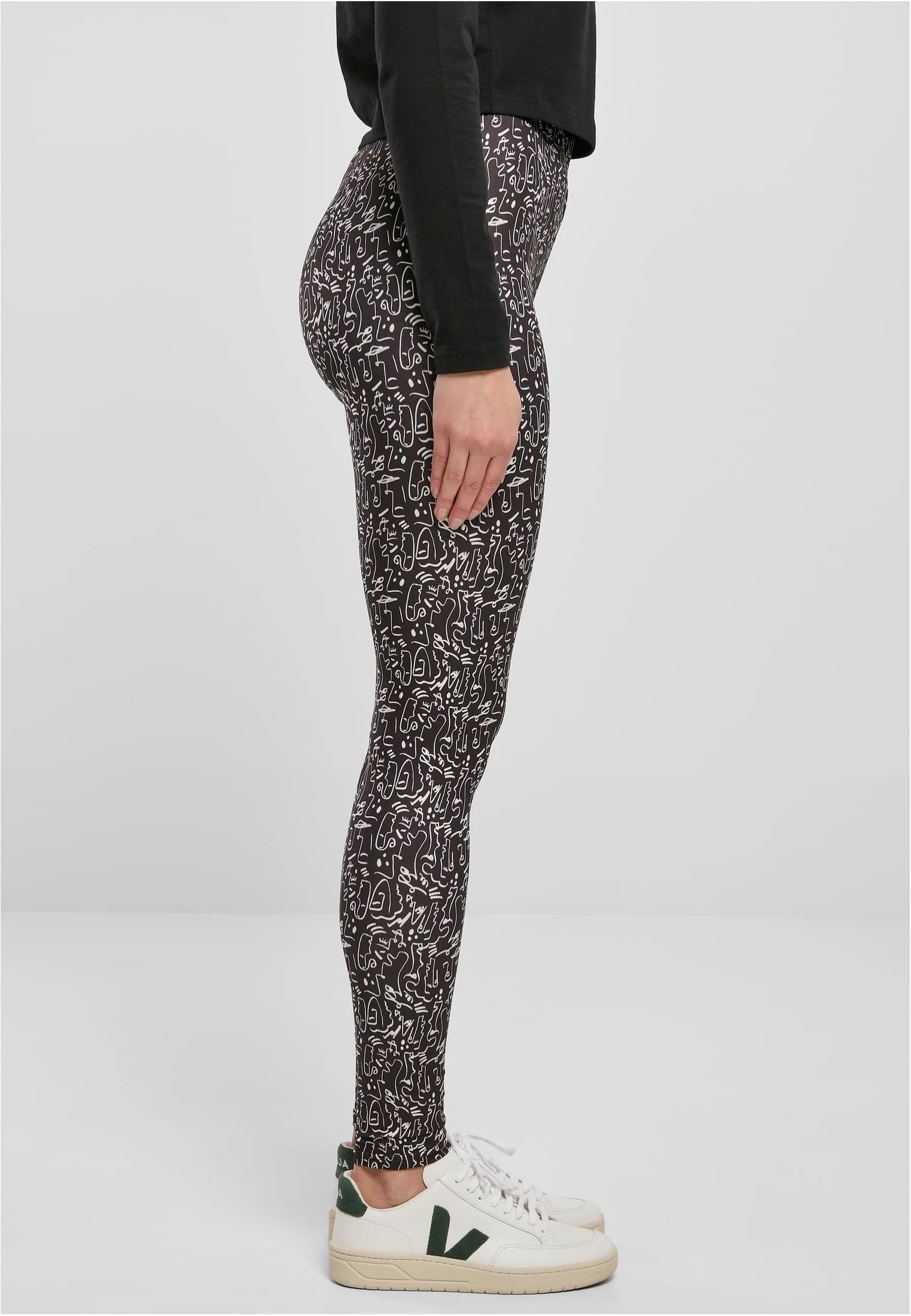 Urban Classics - Ladies Soft Aop Blackline - Leggings - Image 2