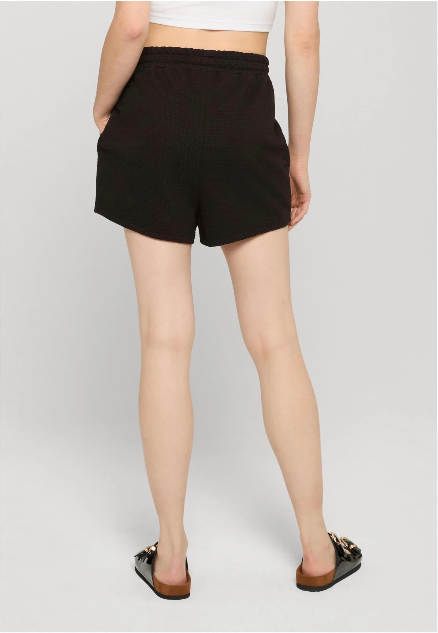 Ladies Structured Black - Shorts - Image 2