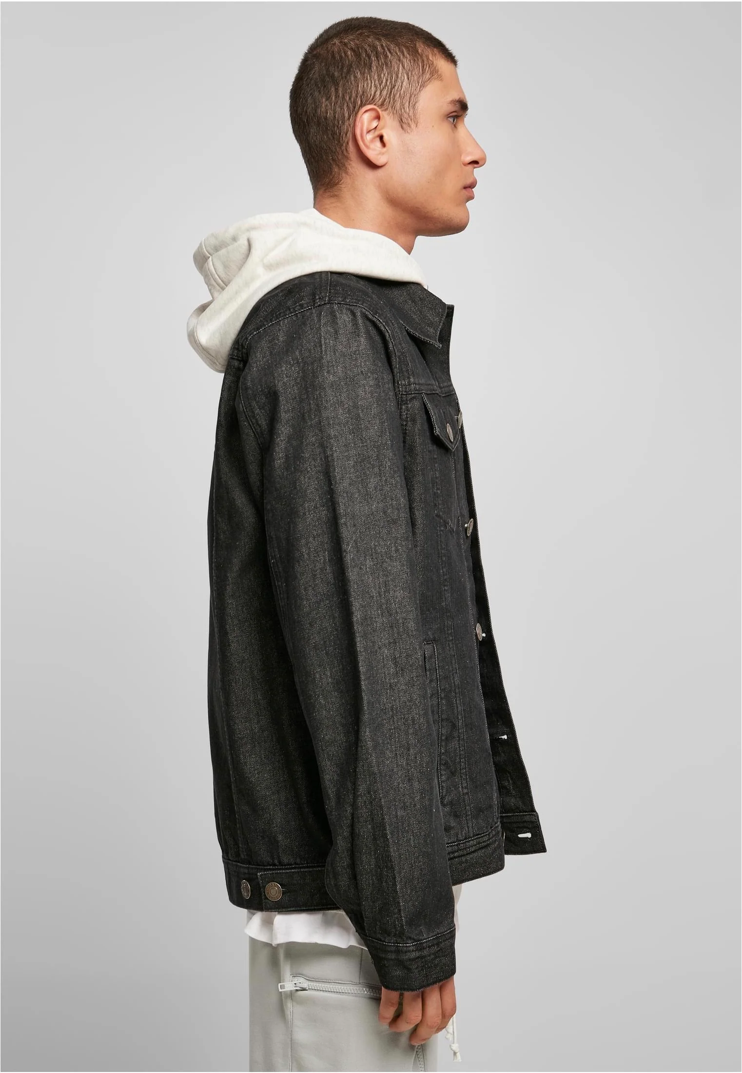 Urban Classics - Organic Basic Denim Black Washed - Jeans Jacket - Image 5