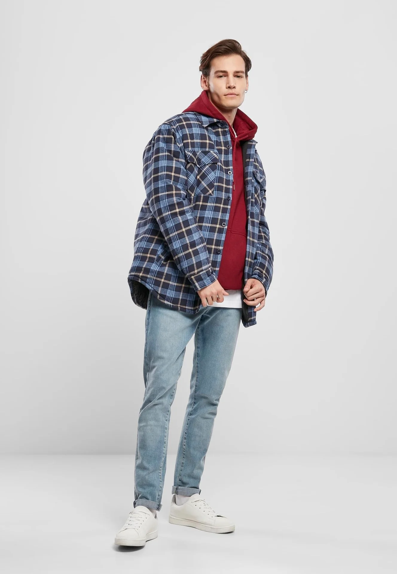 Urban Classics - Plaid Quilted Lightblue/Darkblue - Jacket - Image 2