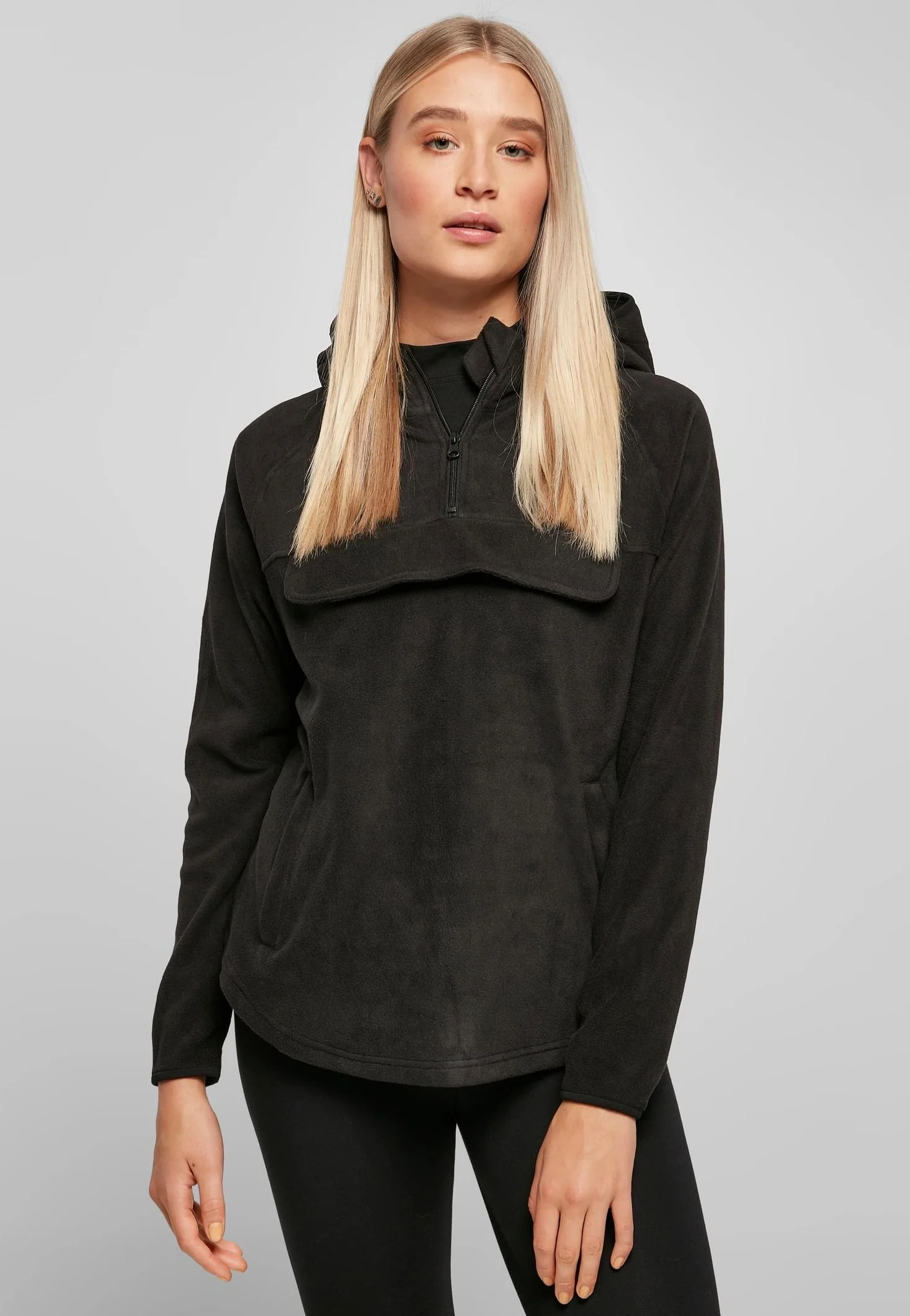 Urban Classics - Polar Fleece Pull Over Black - Hoodie - Image 2