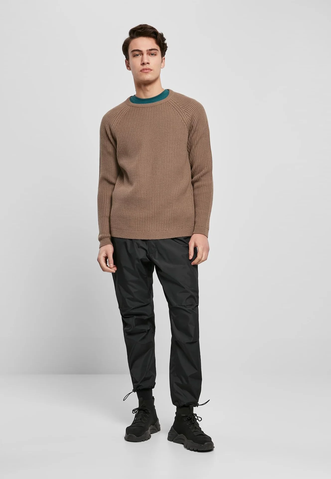 Urban Classics - Ribbed Raglan Dark Khaki - Pullover - Image 2