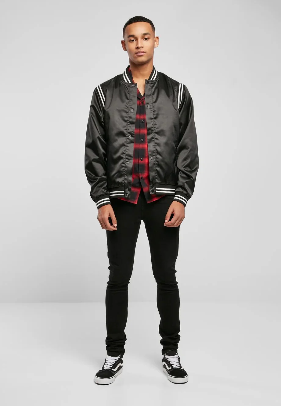 Urban Classics - Satin College Black - College Jacket - Image 2