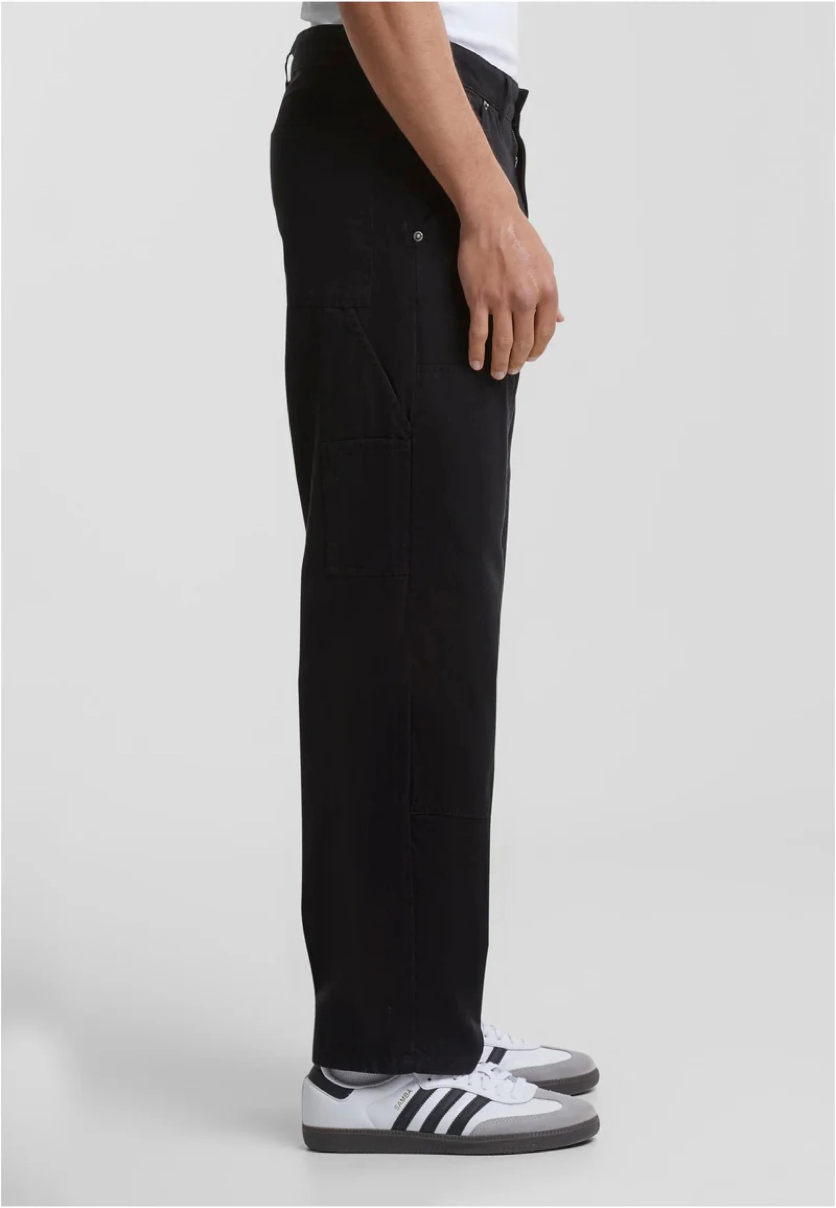 Urban Classics - Twill Double Knee Black - Pants - Image 6