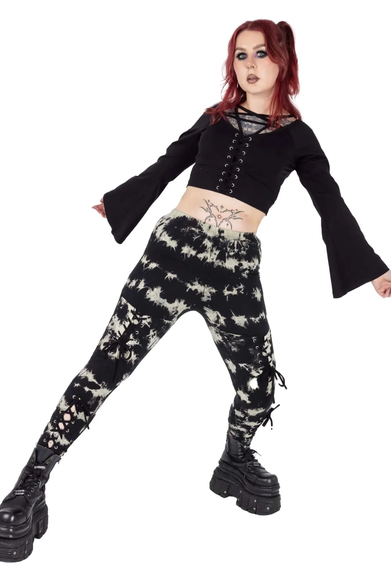 Vixxsin - Maylah Black/White - Leggings - Image 5