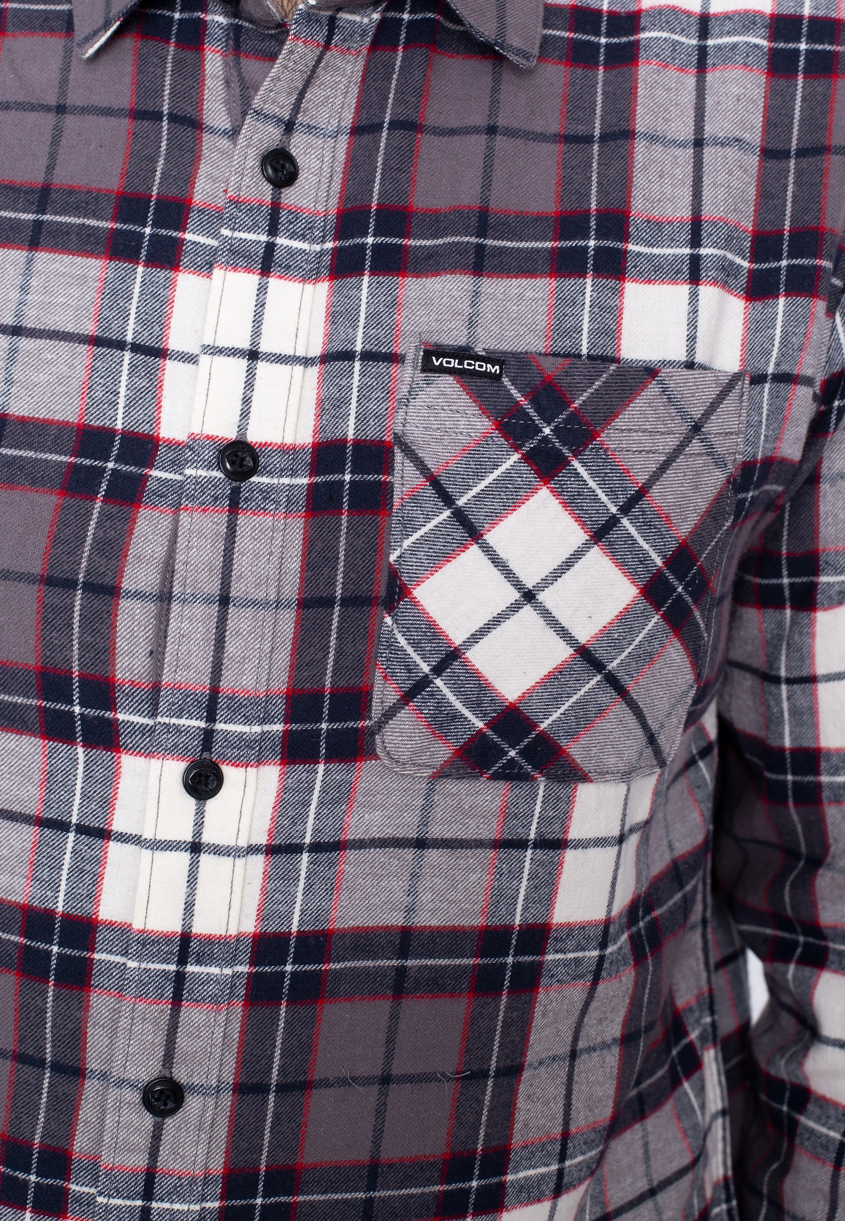 Volcom - Caden Plaid Bleached Sand - Shirt - Image 3