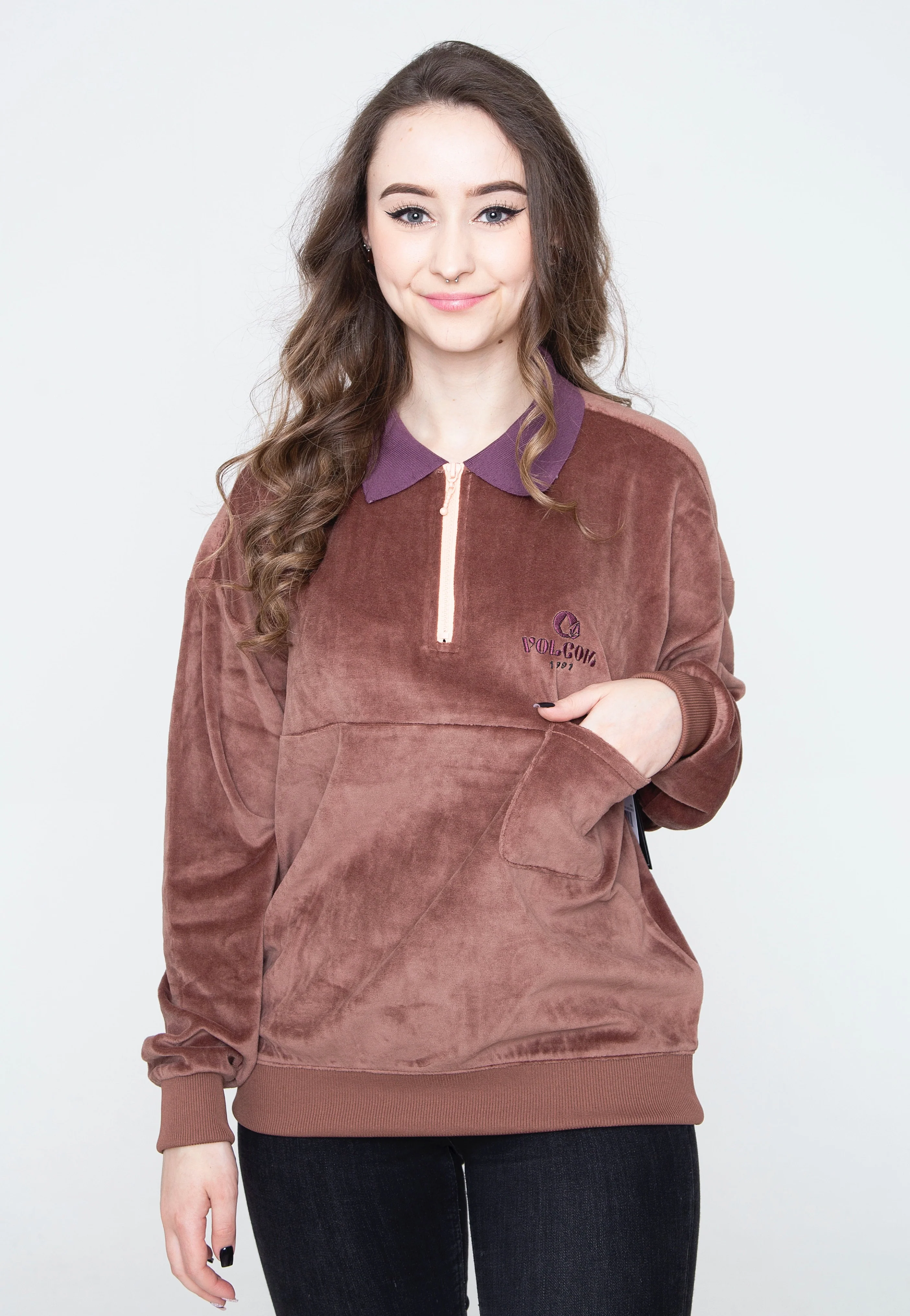 Volcom - Sweety Smoothy Mock Neck Brown - Pullover