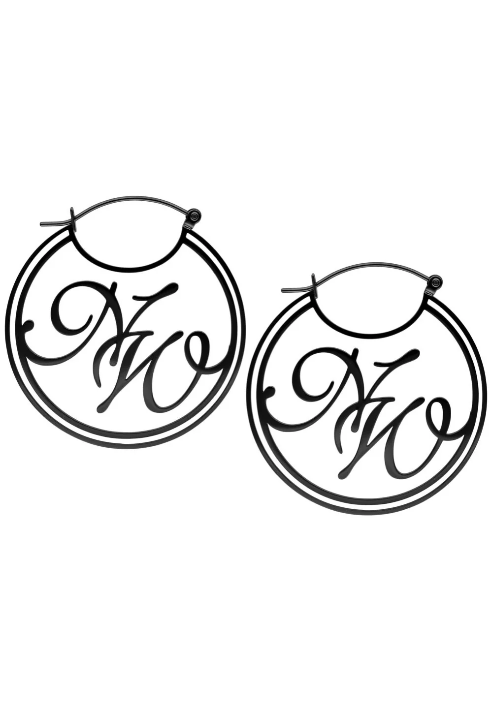 Wildcat x Nightwish - Big Black Logo Hoops  - Earrings - Image 3