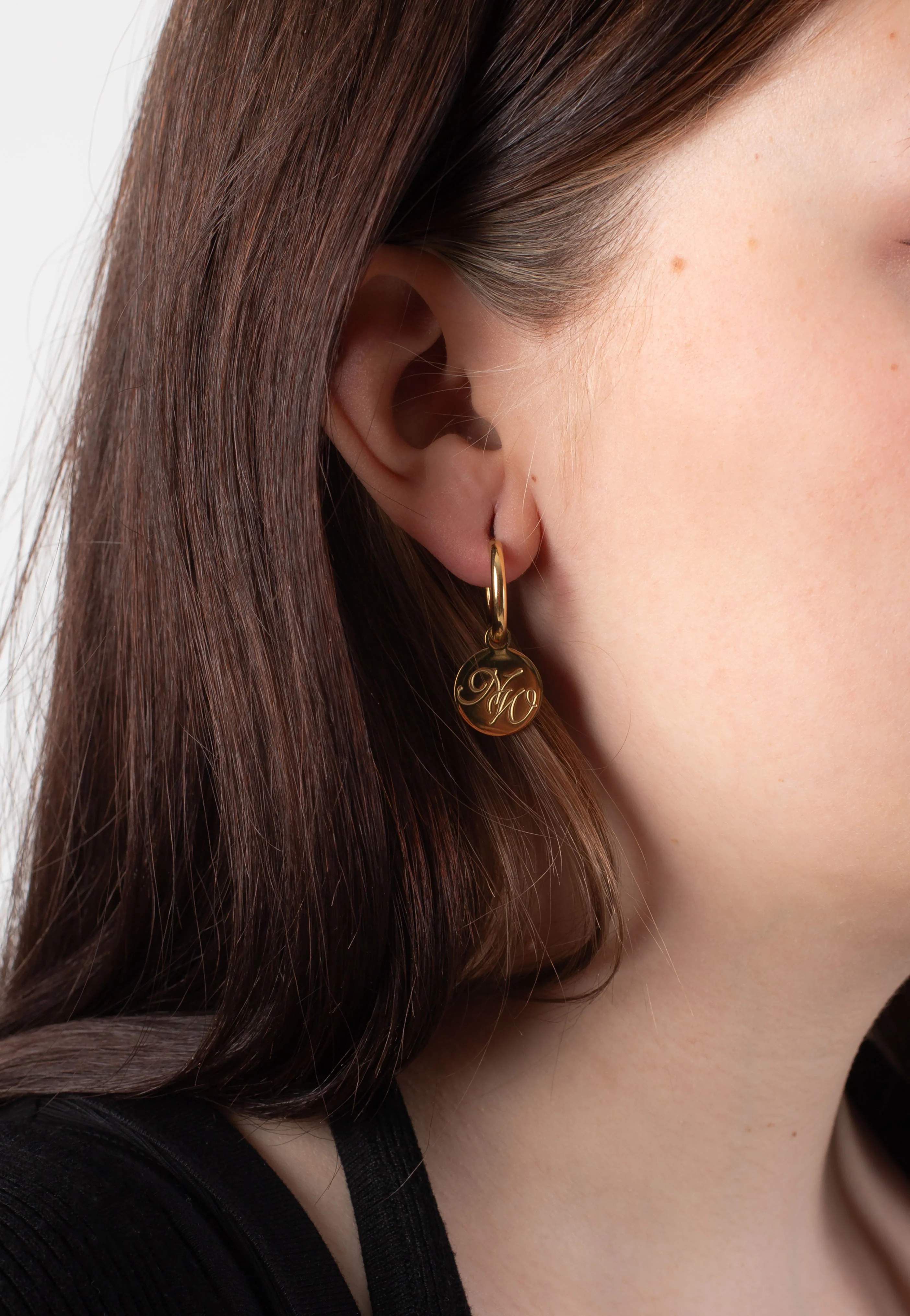 Wildcat x Nightwish - Little Hoops Coin Logo Gold - Earrings - Image 6