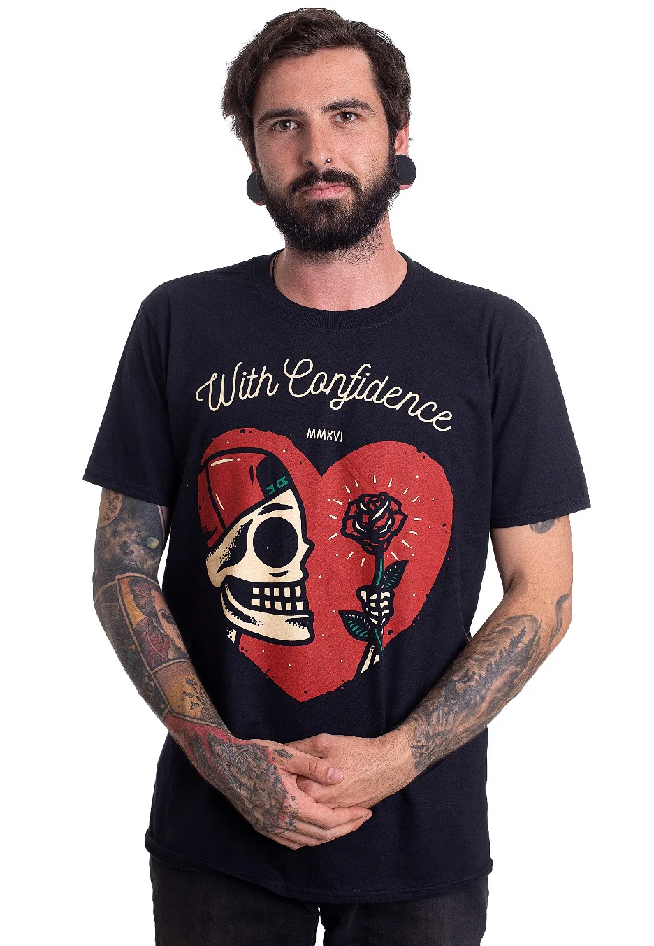 With Confidence - Heart - T-Shirt - Image 3